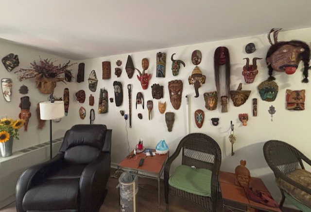 Judy Morse: A World Traveler Still Writing Her Story at East Hill 2 Milestone Judy Morse Masks