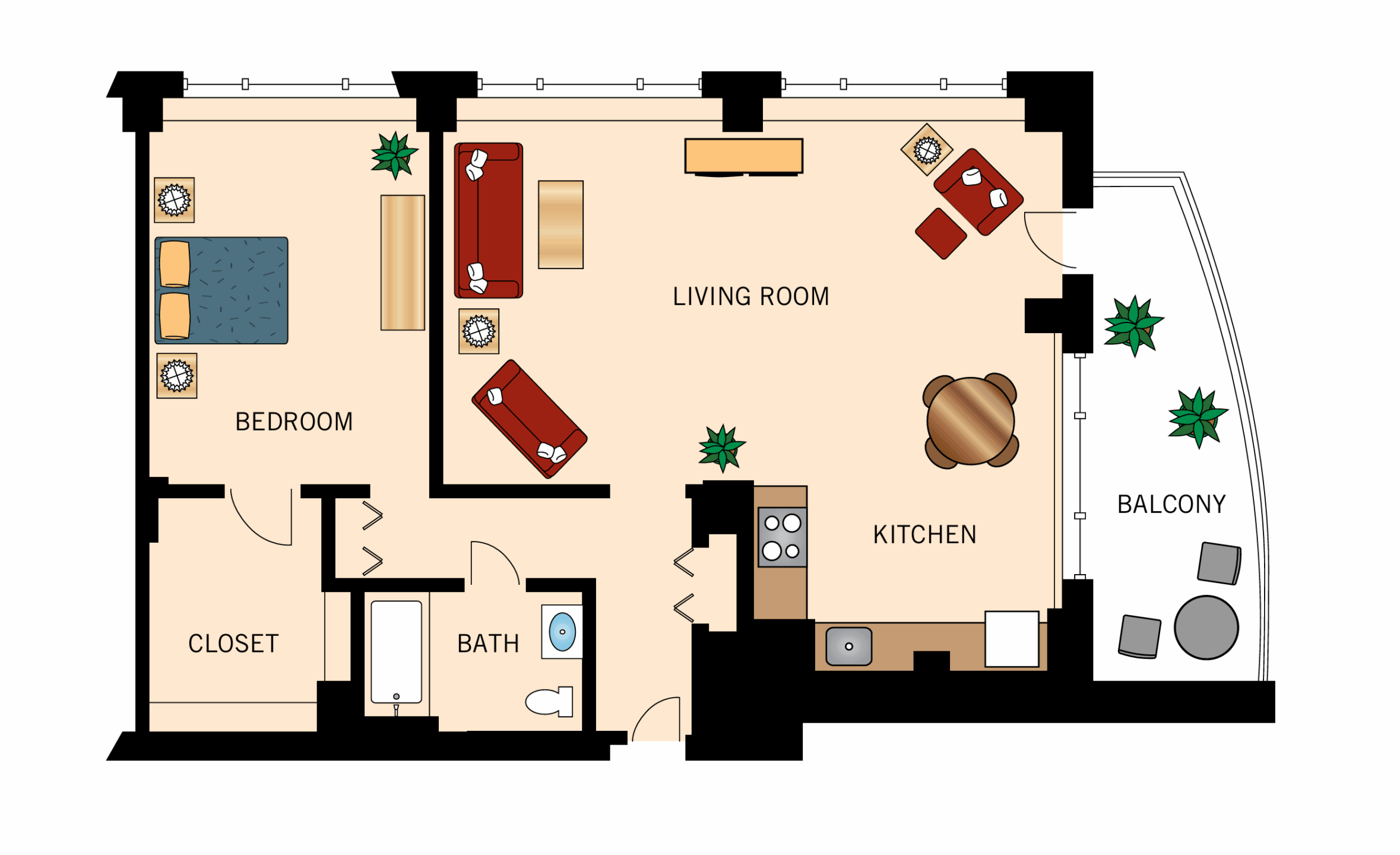 3030 Park Floor Plan independent living